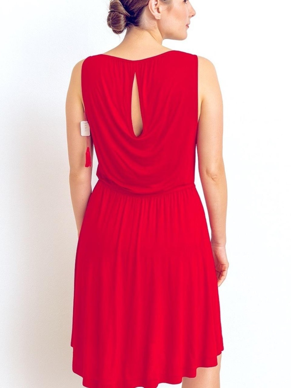 Free People Red Sleeveless High-Low Dress